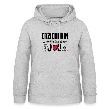 Erzieherin - mehr als nur ein Job - Frauen Hoodie - Hellgrau meliert - Vorne - AI Model Female 172 light (172cm)