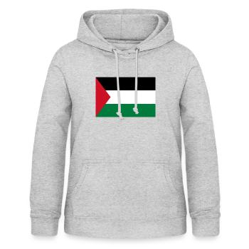 Palestine flag - palästinensische Flagge - Frauen Hoodie - Hellgrau meliert - Vorne - AI Model Female 172 light (172cm)