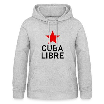 Cuba Libre - Kuba - Fidel Castro - La Revolution - Frauen Hoodie - Hellgrau meliert - Vorne - AI Model Female 172 light (172cm)