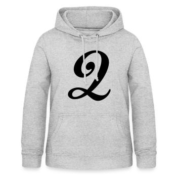 2 - Women's Hoodie - light heather grey - Front - AI Model Female 172 light (172cm)