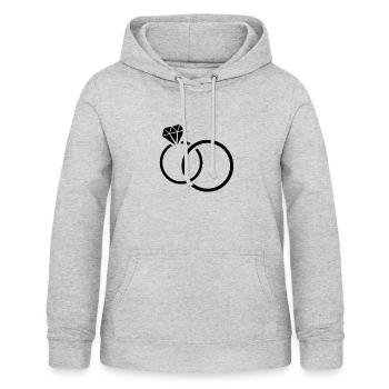Eheringe - Frauen Hoodie - Hellgrau meliert - Vorne - AI Model Female 172 light (172cm)