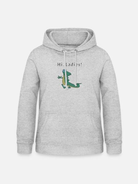 Alligator - Frauen Hoodie - Hellgrau meliert