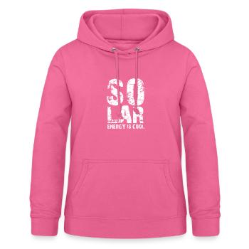 L'énergie solaire est cool - Sweat à capuche Femme - rose - Devant - AI Model Female 172 light (172cm)