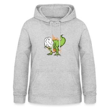 T-Rex Dinosaur Gift Halloween 2018 - Women's Hoodie - light heather grey - Front - AI Model Female 172 light (172cm)