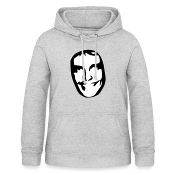 Watch me - face me - Frauen Hoodie - Hellgrau meliert - Vorne - AI Model Female 172 light (172cm)