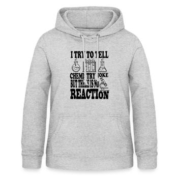 Chemie Chemistry joke - Frauen Hoodie - Hellgrau meliert - Vorne - AI Model Female 172 light (172cm)