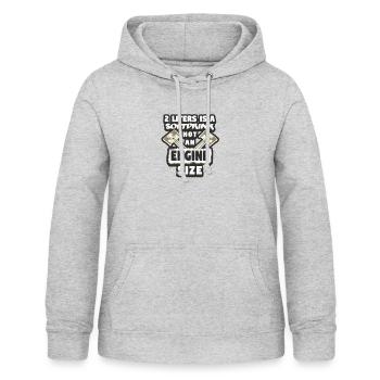 capacité - Sweat à capuche Femme - gris clair chiné - Devant - AI Model Female 172 light (172cm)