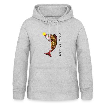 lucky charm - Women's Hoodie - light heather grey - Front - AI Model Female 172 light (172cm)