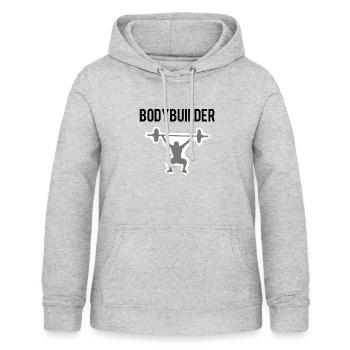 body builder - Women's Hoodie - light heather grey - Front - AI Model Female 172 light (172cm)