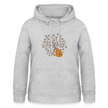Honey Bees - Frauen Hoodie - Hellgrau meliert - Vorne - AI Model Female 172 light (172cm)