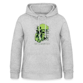 Experiment C31 - Frauen Hoodie - Hellgrau meliert - Vorne - AI Model Female 172 light (172cm)