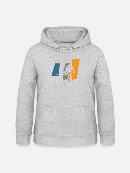 Ski Slalom - Frauen Hoodie - Hellgrau meliert