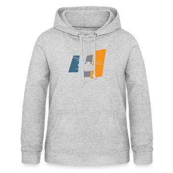 Hubschrauber - Frauen Hoodie - Hellgrau meliert - Vorne - AI Model Female 172 light (172cm)