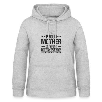 Stolze Mutter einiger Dumbass-Kinder - Frauen Hoodie - Hellgrau meliert - Vorne - AI Model Female 172 light (172cm)