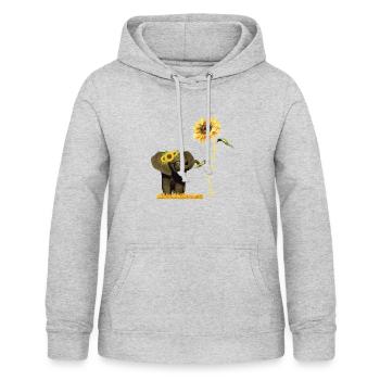 You are My Sunshine Cute Elephant Kindness - Women's Hoodie - light heather grey - Front - AI Model Female 172 light (172cm)