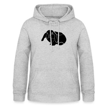 Kaninchen - Frauen Hoodie - Hellgrau meliert - Vorne - AI Model Female 172 light (172cm)