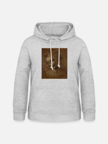 leonardo davinci - Frauen Hoodie - Hellgrau meliert