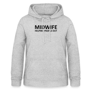 Midwife - helping people out - Women's Hoodie - light heather grey - Front - AI Model Female 172 light (172cm)