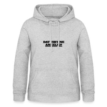 dat jibt ne Anzeije!! Ritter. - Frauen Hoodie - Hellgrau meliert - Vorne - AI Model Female 172 light (172cm)