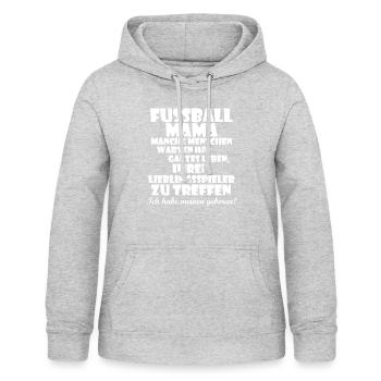 Fußball Mama - Frauen Hoodie - Hellgrau meliert - Vorne - AI Model Female 172 light (172cm)
