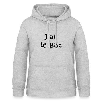 J'ai le Bac - Sweat à capuche Femme - gris clair chiné - Devant - AI Model Female 172 light (172cm)