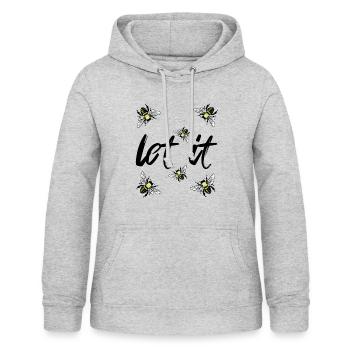 laisse faire - Sweat à capuche Femme - gris clair chiné - Devant - AI Model Female 172 light (172cm)