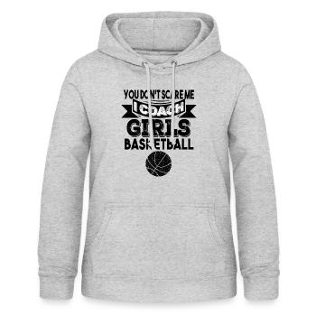 Women's Basketball Coach - Women's Hoodie - light heather grey - Front - AI Model Female 172 light (172cm)