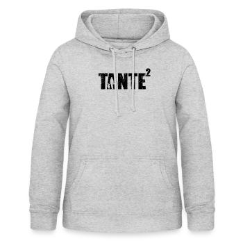 Tante hoch 2 Schwester Schwangerschaft verkünden - Frauen Hoodie - Hellgrau meliert - Vorne - AI Model Female 172 light (172cm)