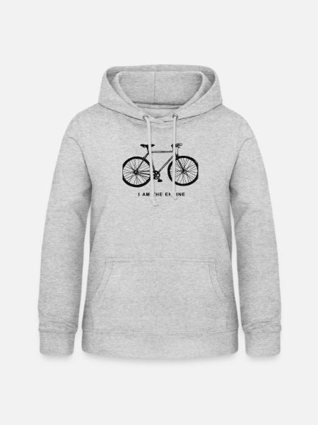 I am the Engine - Frauen Hoodie - Hellgrau meliert