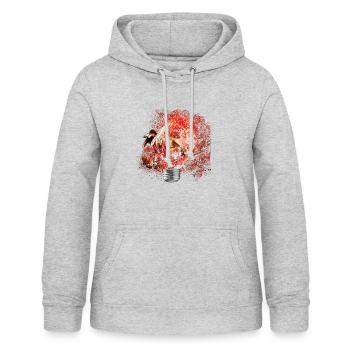 Creepy Fish Water Light Bulb - Women's Hoodie - light heather grey - Front - AI Model Female 172 light (172cm)