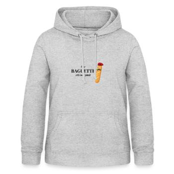 Baguette Sil Vous Plait Pain Français France Bacon - Sweat à capuche Femme - gris clair chiné - Devant - AI Model Female 172 light (172cm)