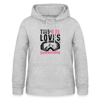Snowboarder | Snowboardurlaub Snowboard Geschenke - Frauen Hoodie - Hellgrau meliert - Vorne - AI Model Female 172 light (172cm)