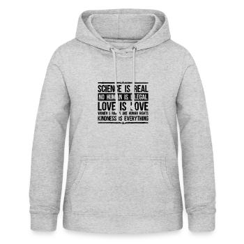 Gegen Rassismus | Antifa Toleranz Links Geschenke - Frauen Hoodie - Hellgrau meliert - Vorne - AI Model Female 172 light (172cm)