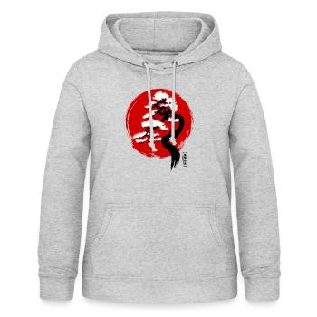 Bonsai - Frauen Hoodie - Hellgrau meliert - Vorne - AI Model Female 172 light (172cm)