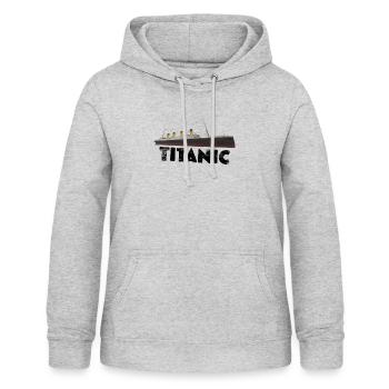 Titanic Retro - Women's Hoodie - light heather grey - Front - AI Model Female 172 light (172cm)