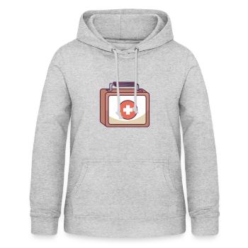 Doctor's Bag - Women's Hoodie - light heather grey - Front - AI Model Female 172 light (172cm)