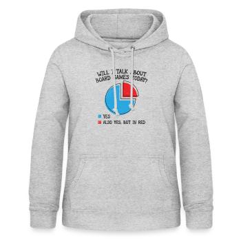 Brettspiel spielen Spieleabend Würfelspiel - Frauen Hoodie - Hellgrau meliert - Vorne - AI Model Female 172 light (172cm)