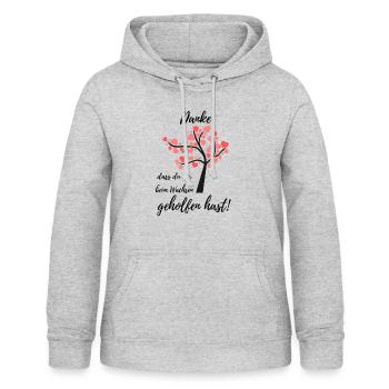 Erzieherin Tagesmutter Geschenk Abschiedsgeschenk - Frauen Hoodie - Hellgrau meliert - Vorne - AI Model Female 172 light (172cm)