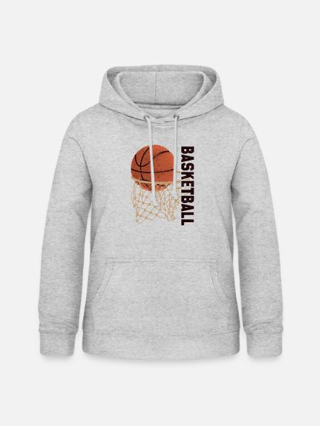 Basketball - Frauen Hoodie - Hellgrau meliert