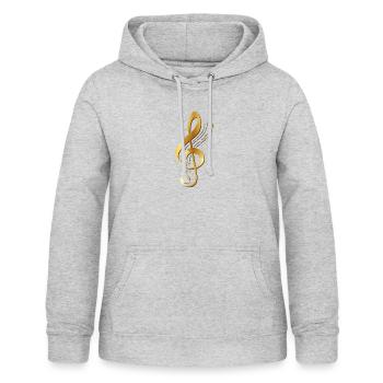 Humorvolle Melodie Melodie Melodien Musiker Liebhaber Symbole - Frauen Hoodie - Hellgrau meliert - Vorne - AI Model Female 172 light (172cm)