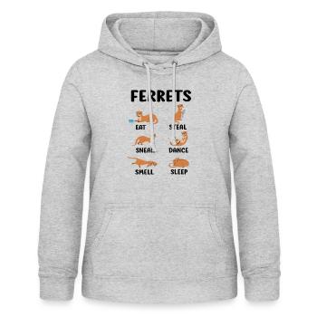 Sujet hilarant des animaux d’expérimentation de rongeurs - Sweat à capuche Femme - gris clair chiné - Devant - AI Model Female 172 light (172cm)