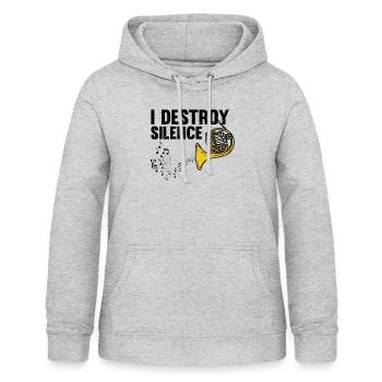 Neuheit Musikinstrument Musiker Klarinette - Frauen Hoodie - Hellgrau meliert - Vorne - AI Model Female 172 light (172cm)