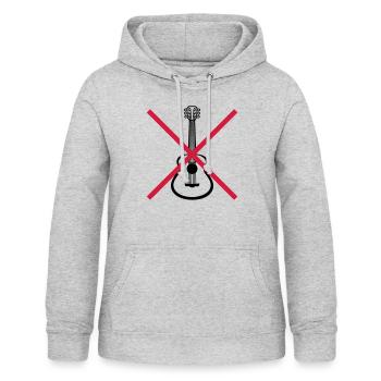 Forbidden guitarist to play guitar - Women's Hoodie - light heather grey - Front - AI Model Female 172 light (172cm)