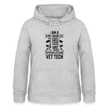 Hilarious Vet Tech Veterinary Physician - Women's Hoodie - light heather grey - Front - AI Model Female 172 light (172cm)