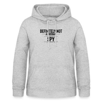 Hilarious Definitely Not A Russian Spy Agent - Women's Hoodie - light heather grey - Front - AI Model Female 172 light (172cm)