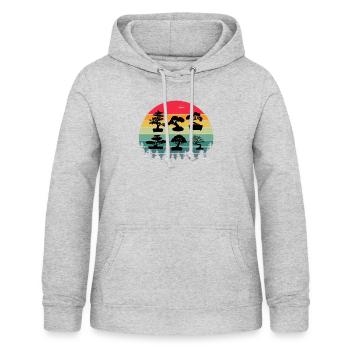 Hilarious Old-Fashioned Planting Trees Meditating - Women's Hoodie - light heather grey - Front - AI Model Female 172 light (172cm)