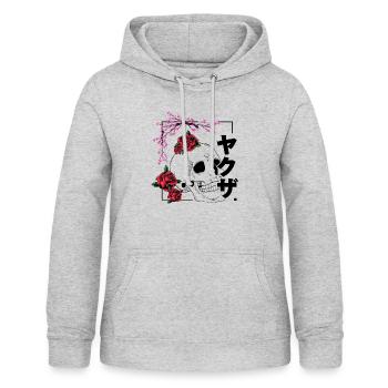 Nouveauté Rétro Styles de musique électronique surréaliste - Sweat à capuche Femme - gris clair chiné - Devant - AI Model Female 172 light (172cm)