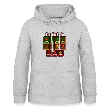 Scoville Scale Habanero Chili Amateurs - Sweat à capuche Femme - gris clair chiné - Devant - AI Model Female 172 light (172cm)