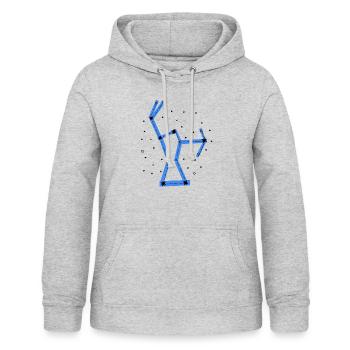 Urkomische Astrologie Konstellationen Astrophysik - Frauen Hoodie - Hellgrau meliert - Vorne - AI Model Female 172 light (172cm)