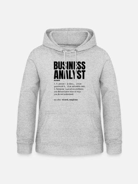 Novelty Business Analyst Comical Description - Women's Hoodie - light heather grey